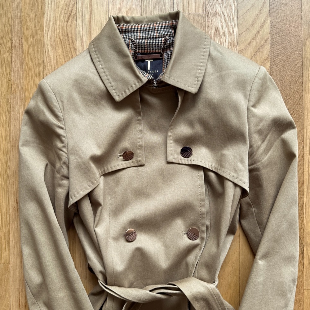 Ted Baker Trench Coat Size 0 - Picture 6 of 7
